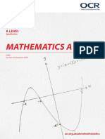 OCR A-Level Maths Specification