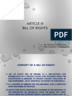 Article Iii Bill of Rights: Ms. Claudine Saddul Uanan HSC Faculty For Social Sciences