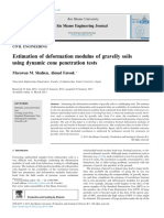 Deformation Modulus of Gravelly Soils by DCP