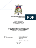 Investigacion de Deslizamientos Mediante Métodos Geofisicos