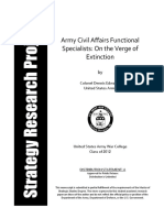 Army Civil Affairs Functional Areas