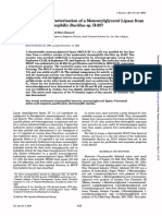 Purification and Characterization of A Monoacylglycerol Lipase From The Moderately Thermophilic Bacillus Sp. H-257