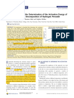 Efficient Method For The Determination of The Activation Energy of Hydrogen Peroxide Decomposition