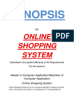 123-Online Shopping System - Synopsis