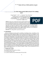 Numerical Simulation of The Temperaturbe Filed in fixed-TIG Welding Pool