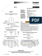 ENERGIZER CR2016 Specs