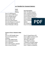 Compliance Checklist For Garment Industry