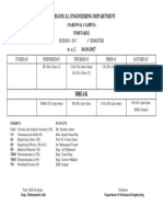 Time Table-ME-1st Semester (Session 2017)