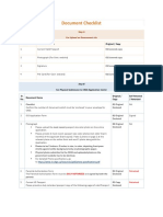 Document Checklist For OCI in Lie of PIO Card