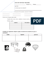 Guía de Ciencias Naturales Estados de La Materia