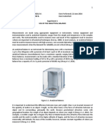 Experiment 1 - Use of Analytical Balance