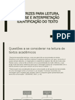 Diretrizes para Leitura, Análise e Interpretação