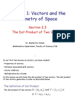 Chapter 1: Vectors and The Geometry of Space