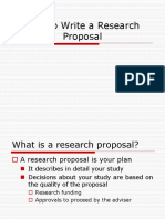 How To Write A Research Proposal