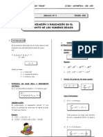 3er. Año - ARIT - Guía 5 - Potenciación y Radicación de Numer