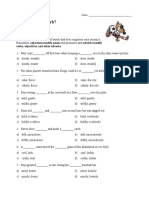 Adjectives and Adverbs Worksheet Reading Level 02