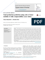 Sand Production Prediction Using Ratio of Shear Modulus To Bulk Compressibility (Case Study)