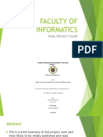 Faculty of Informatics: Final Project Guide