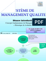 Séance 1 Introductive Sur Les Concepts Fondamentaux Du Management de La Qualité