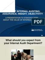 Value of Internal Auditing: Assurance, Insight, Objectivity