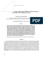 Effectiveness of Hypnotherapy On Self-Concept, Self-Efficacy and Exam Anxiety in Girl Guidance School Students in Sari, Iran