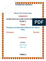 Tarea 3 de Estrategia Ludica en La Educacion Basica