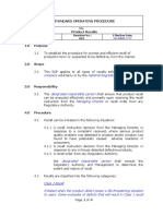 ASEAN TMHS GMP Training Chapter 9 Annex 4 Sample SOP On Product Recalls1