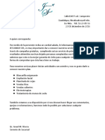 Carta de Bonificacion