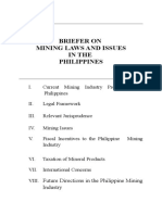 Briefer On Mining Laws and Issues in The Philippines