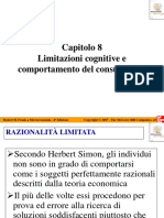 Capitolo 8 Limitazioni Cognitive e Comportamento Del Consumatore