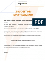 Comptabilite Le Budget Des Investissements PDF