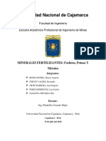 Minerales Fertilizantes Fosfatos, Potasa y Nitratos