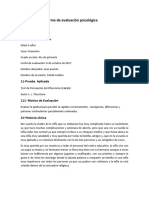 Informe de Evaluacion Psicológica 