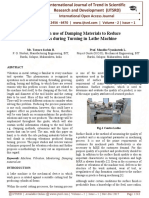 A Review On Use of Damping Materials To Reduce Vibrations During Turning in Lathe Machine