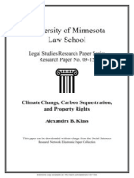 Carbon Sequestration and Property Rights 2009