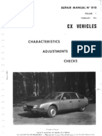 Citroen CX Manual Series 1 Volume 1.CV