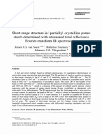 Short-Range Structure in Partially) Crystalline Potato Starch Determined With Attenuated Total Reflectance Fourier-Transform IR Spectros