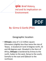 Ethiopia:: Brief History, Energy Demand and Its Implication On Environment