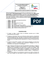 Acta de Conformidad de Instalacion de Equipos de Laboratorio PDF