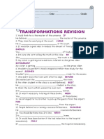 Transformations Revision: Name: . Class: Date: Grade