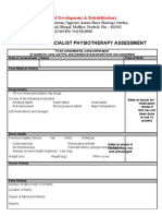 Specialist Physiotherapy Assessment Form