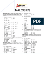 Analogies: DIRECTIONS (Qs. 1-8) : in Each of The Following Questions