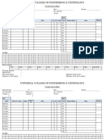 Cricket Score Sheet