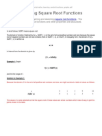 Square Root Functions Domain, Range