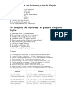 10 Ejemplos de Oraciones en Presente Simple