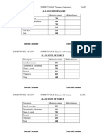 Mark Allocation