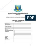 Tensile Test Lab Sheet