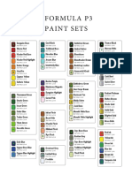 Formula P3 Paint Reference Sheet - Selection