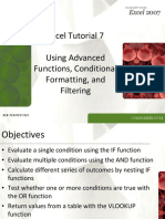 Excel Tutorial 7 Using Advanced Functions, Conditional Formatting, and Filtering