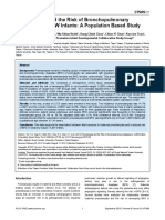 Preeclampsia and The Risk of Bronchopulmonary Dysplasia in VLBW Infants A Population Based Study